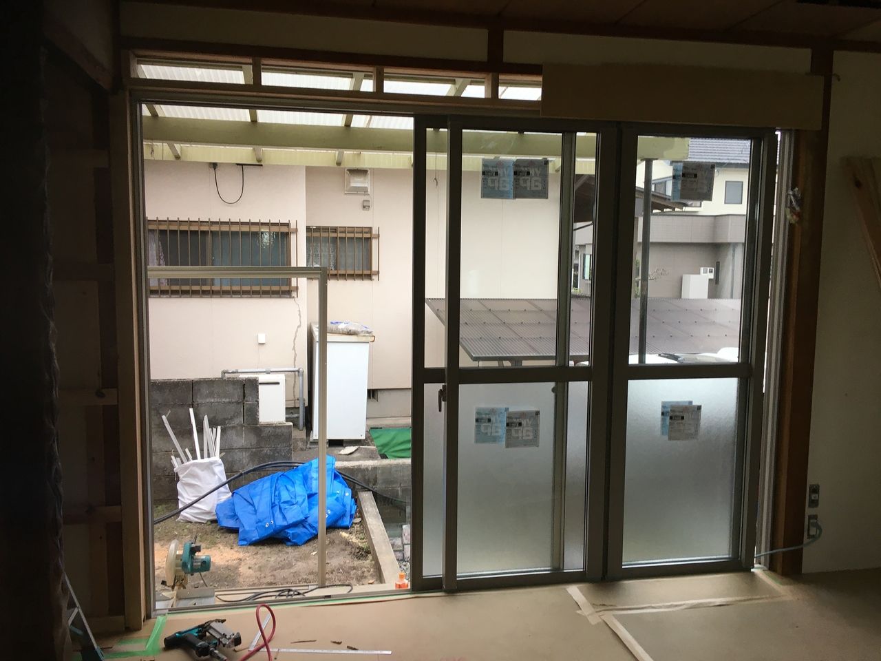 熊本市東区桜木・アルミサッシの入替工事終了